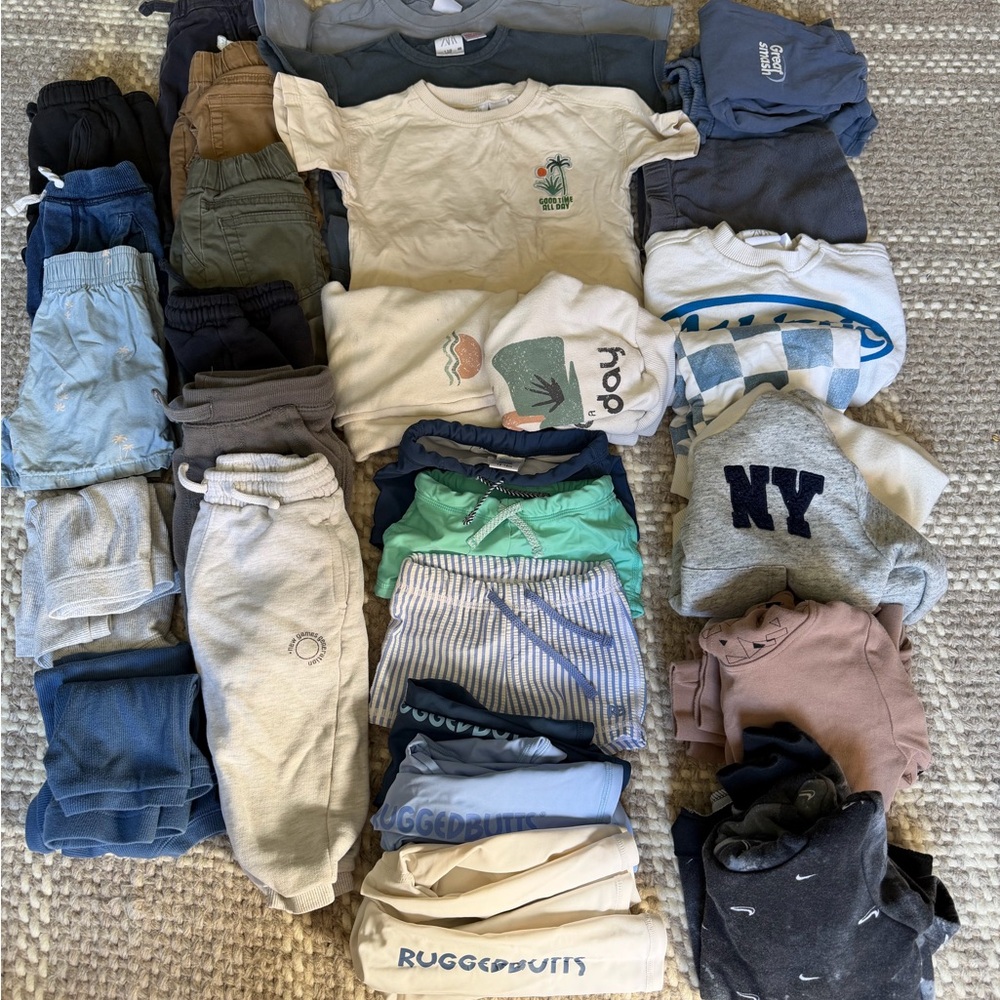 Zara Kids Matching Sets - Blue, Gray, Cream